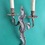 Paire d'appliques murales bougeoirs grandes anciennes