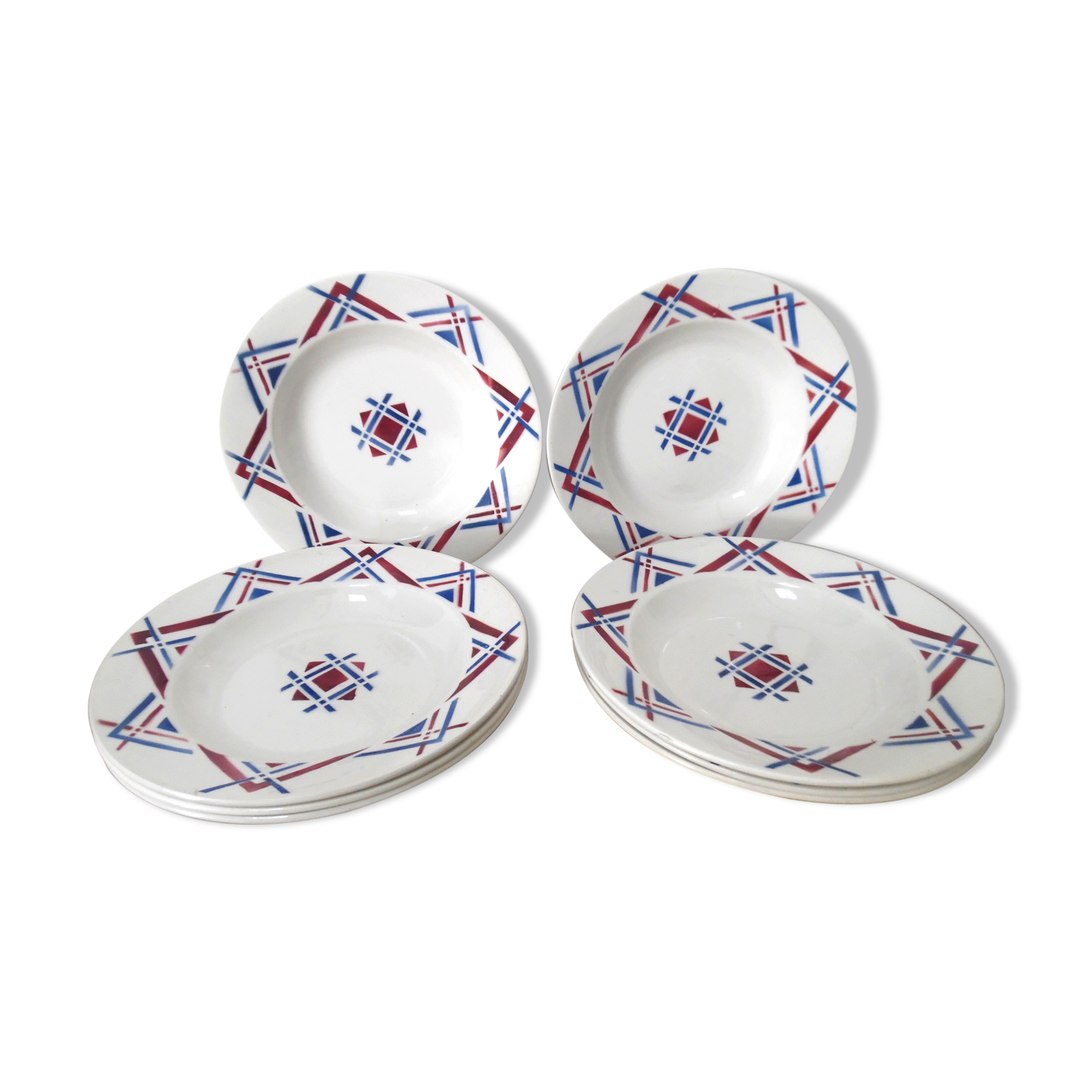8 assiettes creuses moulin des loups ,ustaritz