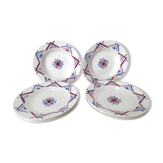 8 assiettes creuses moulin des loups ,ustaritz