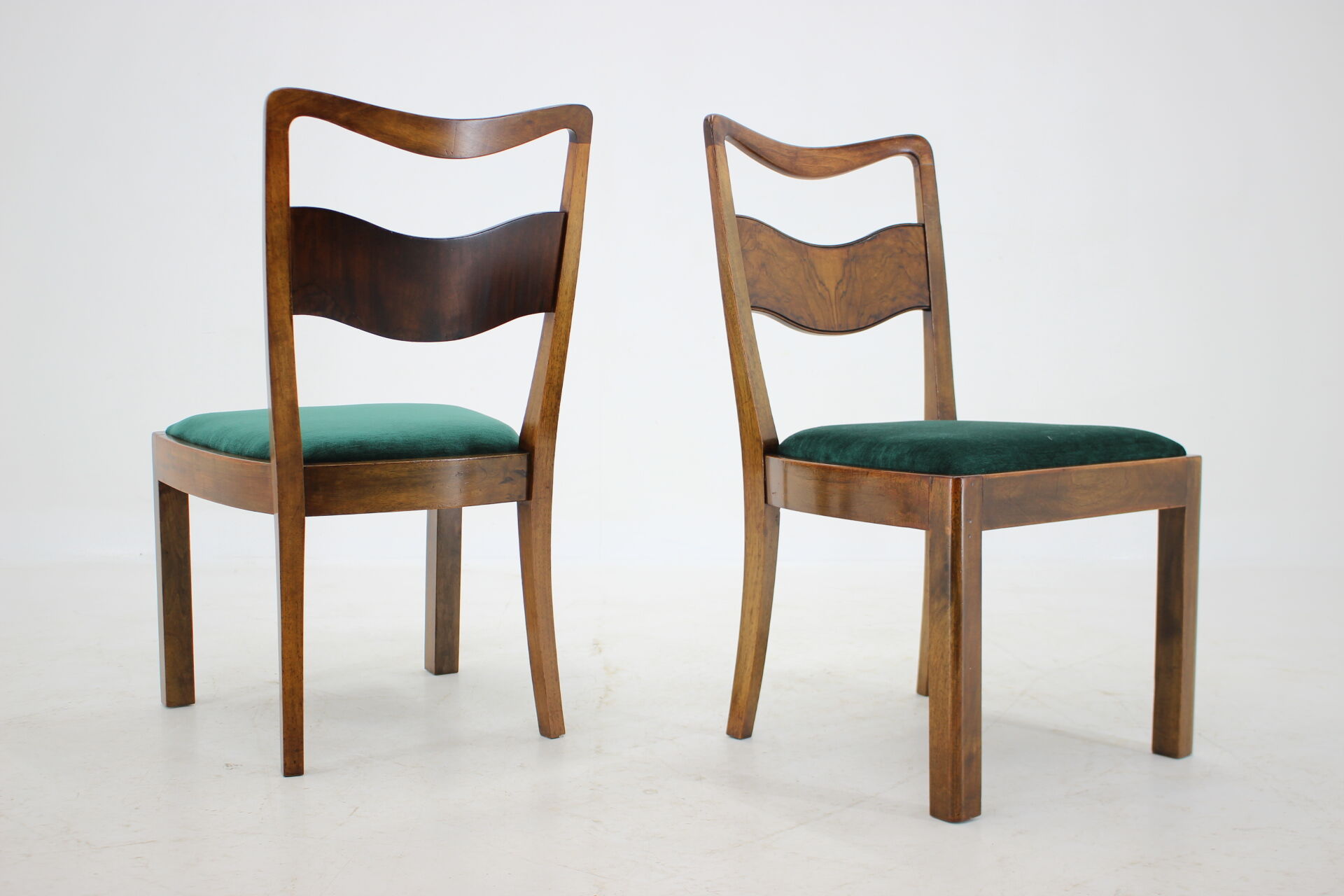 1930s Set of 4 Art Deco Dining Chairs, Czechoslovakia