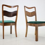1930s Set of 4 Art Deco Dining Chairs, Czechoslovakia