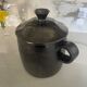 Black ceramic covered pot – Vallauris, 1950s