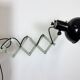 Industrial Black Enamel Scissor Wall Lamp, 1950s