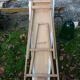 Console pliante en bois, table à repasser avec sa jeannette