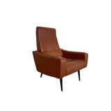 Folding armchair in vintage Skai