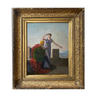 Table "Scene in the Old" cf. Anne-Louis GIRODET (1767-1824) - frame