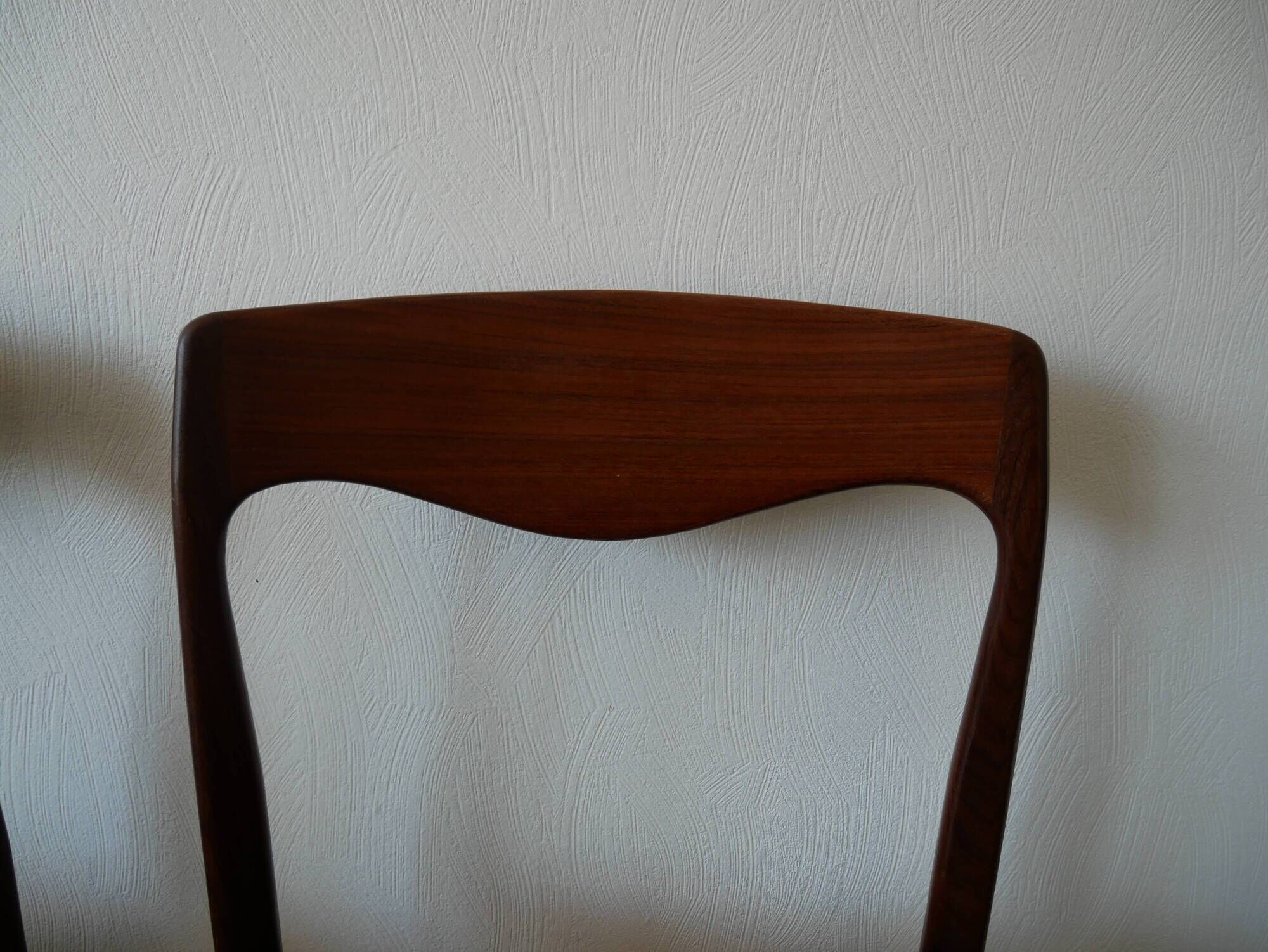 Pair of Scandinavian teak chairs by Niels O. Moller circa 1950