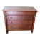 Commode 4 tiroirs-style empire-à colonnes détachées -teinte acajou-bronze