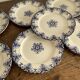 Flat ironstone plates "Rouen" Jules Vieillard Bordeaux
