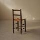 Peasant chair in wood and straw, Folk Art, around 1900