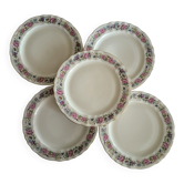 Limoges Bernardaud 5 Flat Plates in porcelain