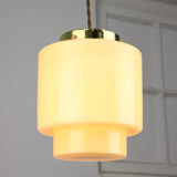 Vintage Mid-century Glass Pendant Lamp