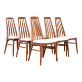 Mid-Century Teak Eva Chair by Niels Koefoed for Koefoeds Hornslet, 1960s, Set of 6