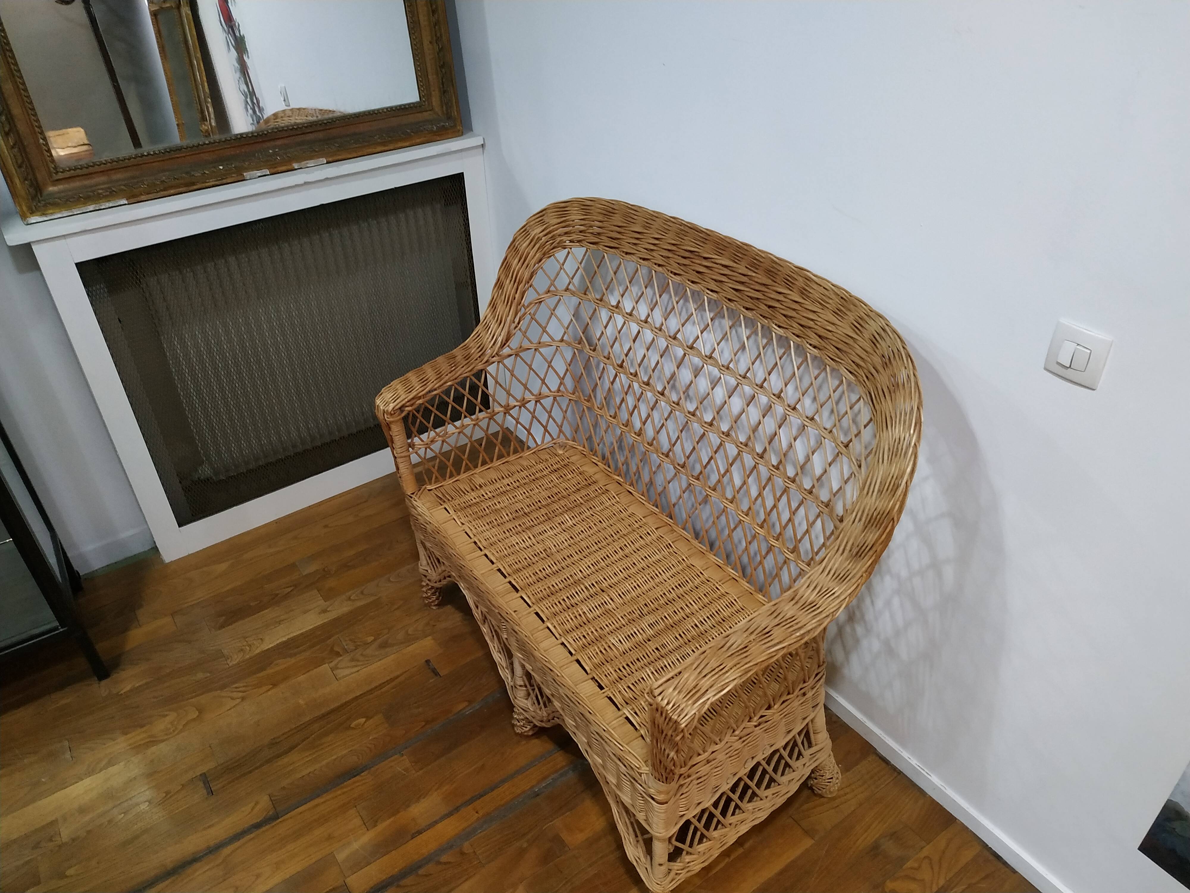 Rattan bench