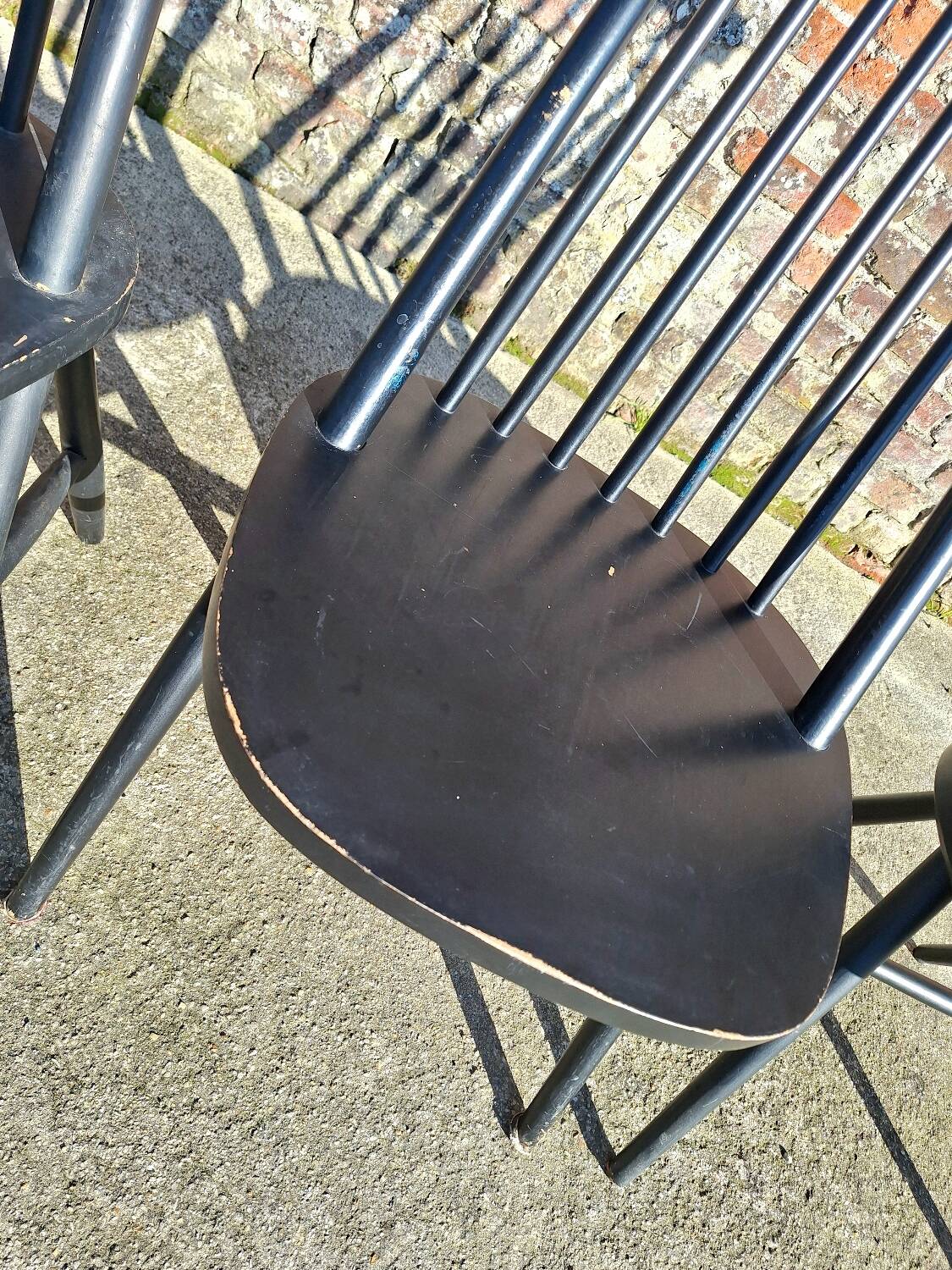 Set of 5 vintage Scandinavian chairs, antique seating furniture