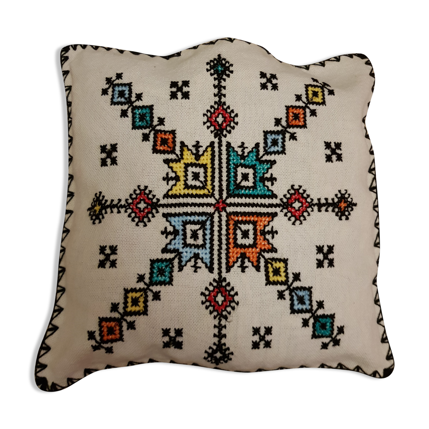 Moroccan embroidered cushion