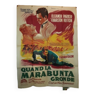 Original french movie poster when the marabunta rumbles 120x160 cm