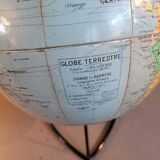 Globe terrestre Girard et Barrère des années 50-60 piètement string