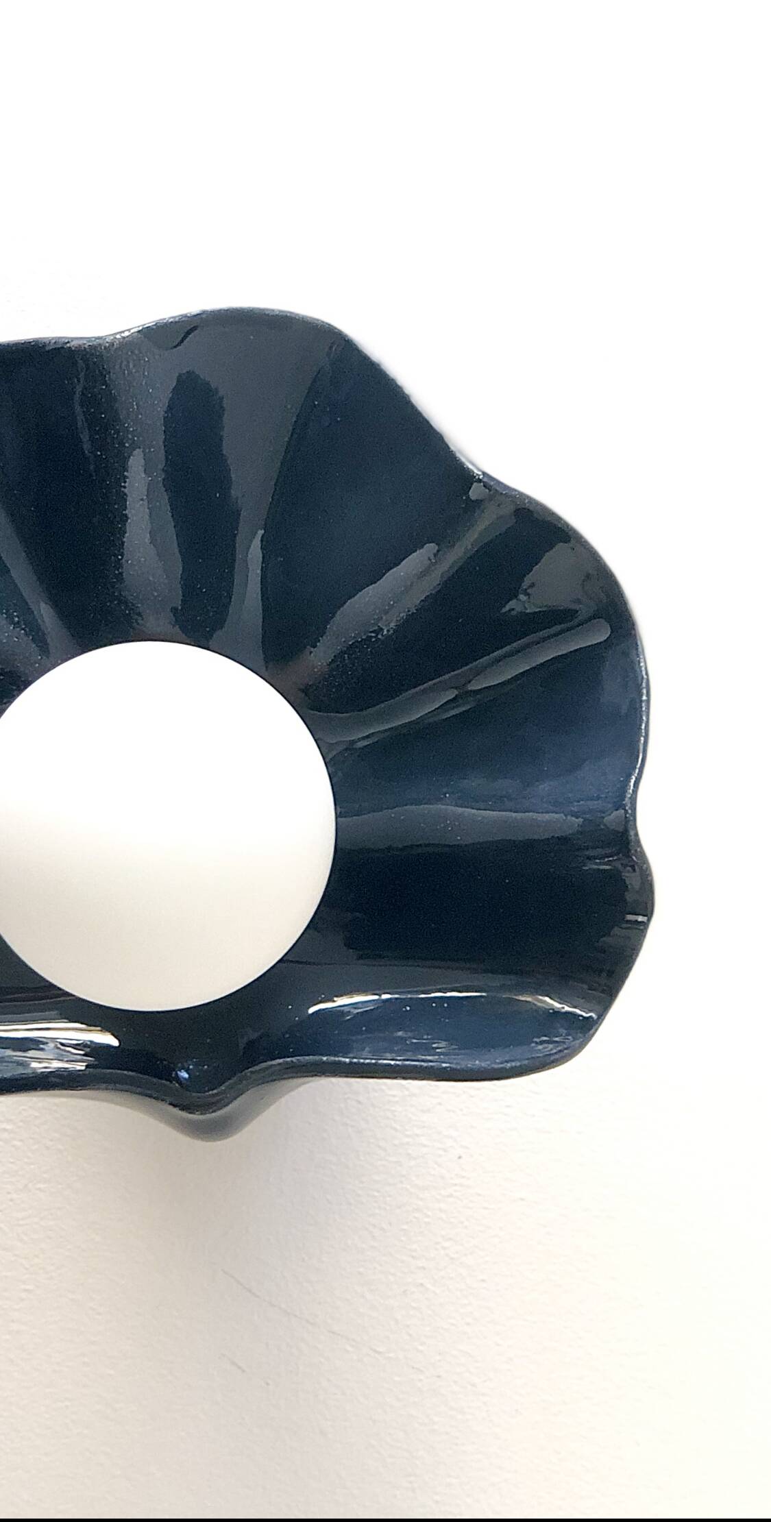 Concha Ceramic Wall Light - Coco Square - Midnight Blue