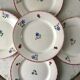 Set of 5 flat plates badonviller model "dany" years 30-40