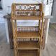 Folding rattan shelf