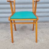 Light wood bridge armchair