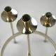 Pair of white metal candle holders "Spiral" by Gunnar Ander for Ystad-Metall, Sweden, 1960s.