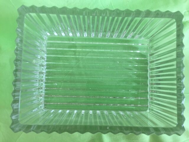 Art Deco gold metal glass cookie box