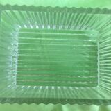 Art Deco gold metal glass cookie box