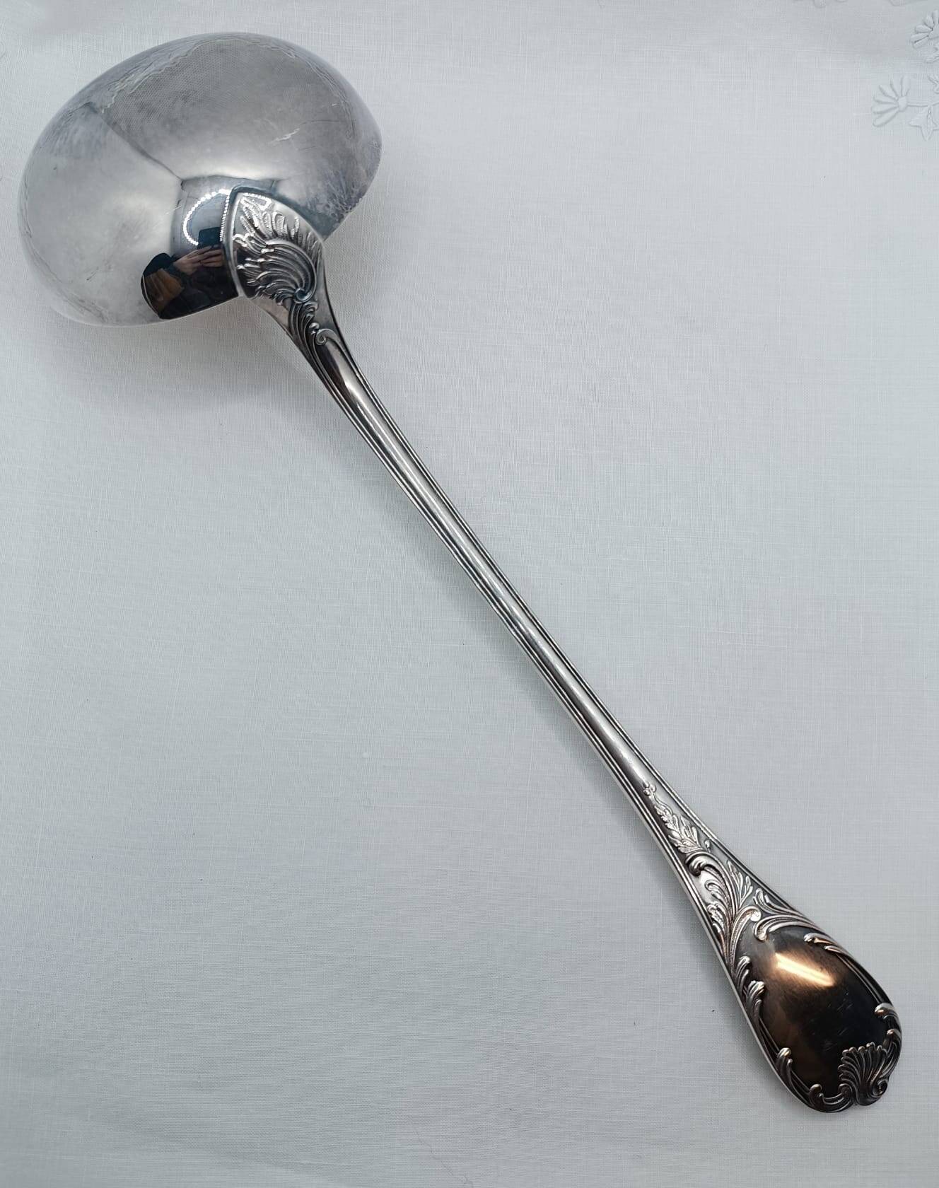 Christofle Marly model silver-plated metal ladle