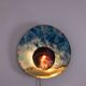 Pair of wall lights model "black mother-of-pearl". Contemporary work.