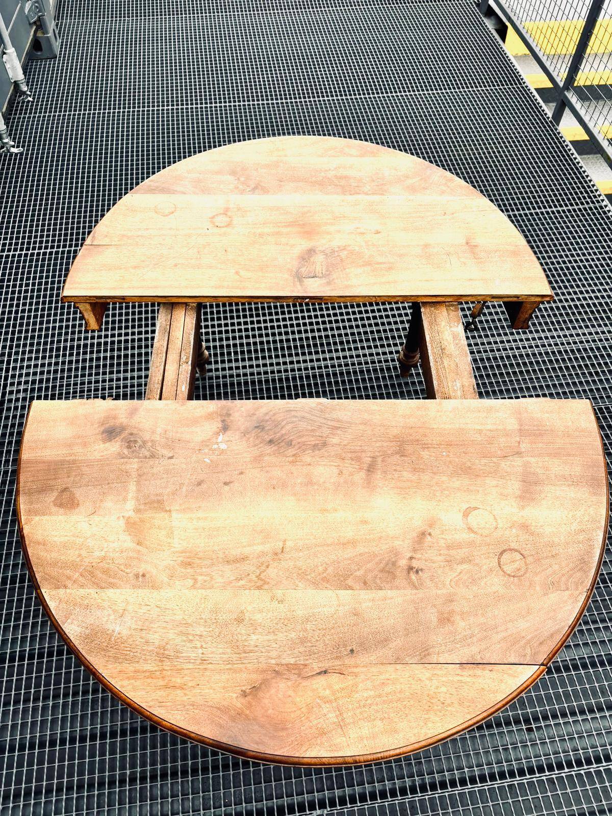 Antique solid wood table – rare model – Louis XVI style (circa 1920)