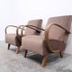 1930 Jindrich Halabala Bentwood Armchair in Dark Beige Velvet