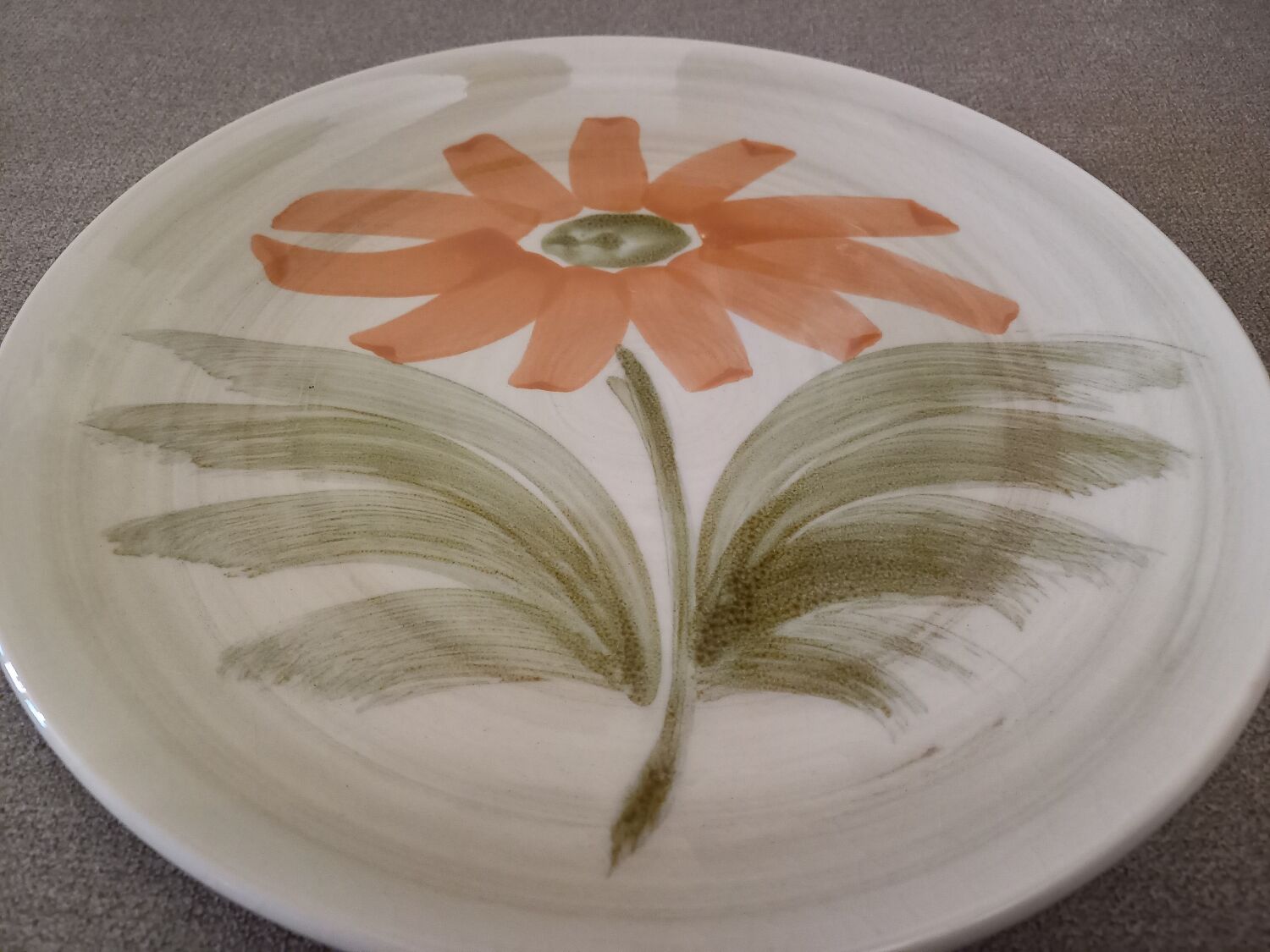 6 flat plates Saint Amand model Isis vintage 1960s 1970s