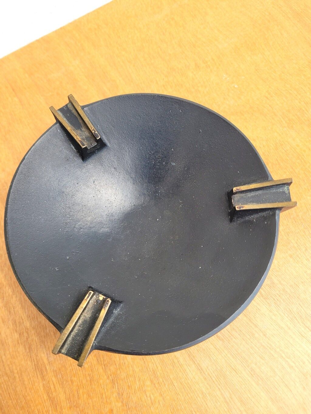 Modernist bronze ashtray by Jacques Lauterbach 1970