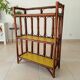 Vintage library shelf in bamboo and rattan 60s/70s