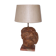 Sculptural lamp wood - marble - 60s