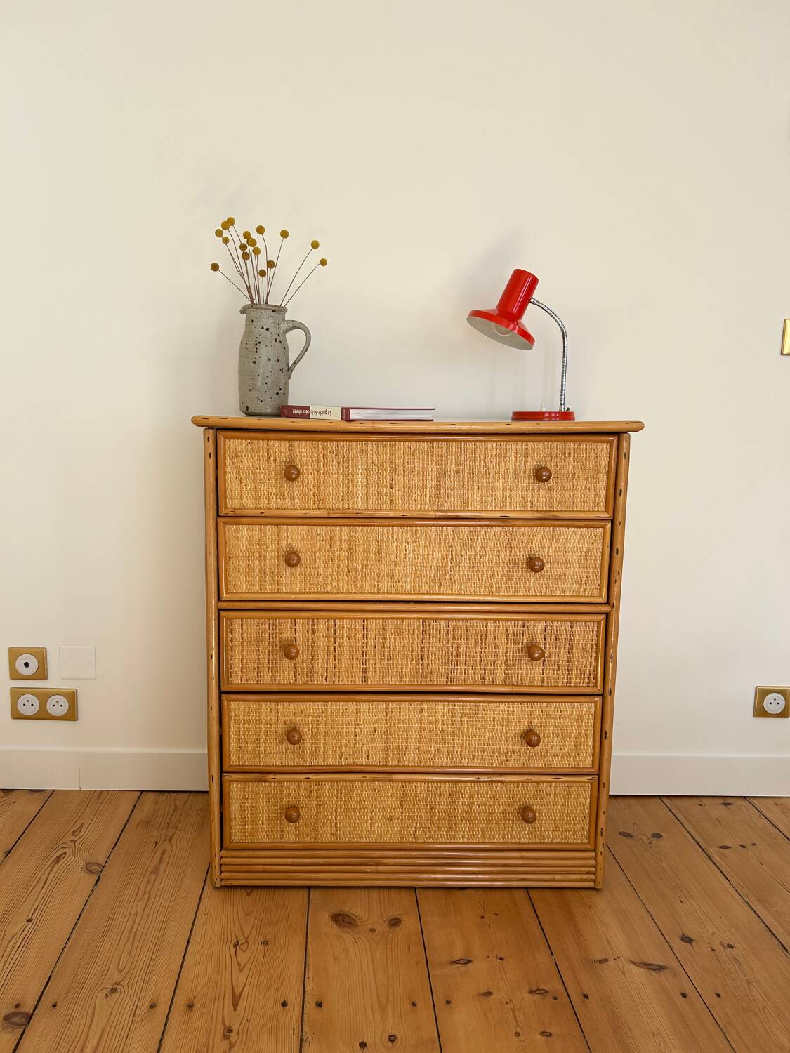 Commode en rotin