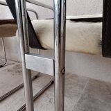 Set of 4 vintage Cucroma armchairs – Guido Faleschini – leather