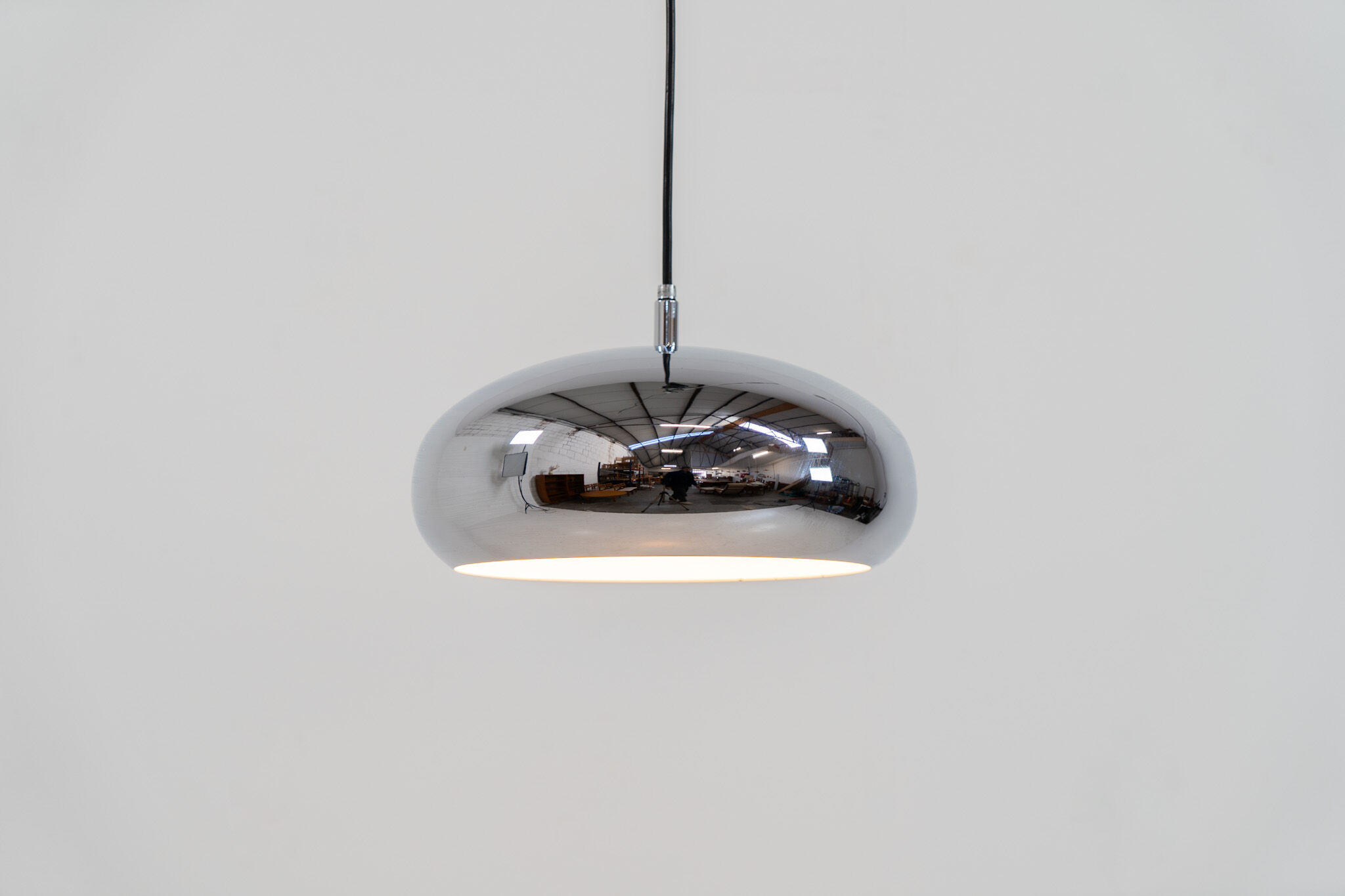 Chrome pendant by Richard Carruthers for Ateljé Lyktan