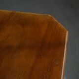 Pair of English side tables / pedestals, walnut, mid-century, 1940s.