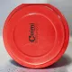 Vintage Red Metal Ashtray Space Age - Caimi Brevetti Italy 1970