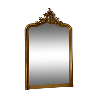 0ld mirror louis philippe gilded nineteenth century - 114x67cm