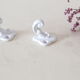 Duo of patères / white cast iron hooks, vintage, brass