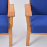 Set of Two Danish Mid-Century Modern GE 181 a Chairs by Hans Wegner for GETAMA