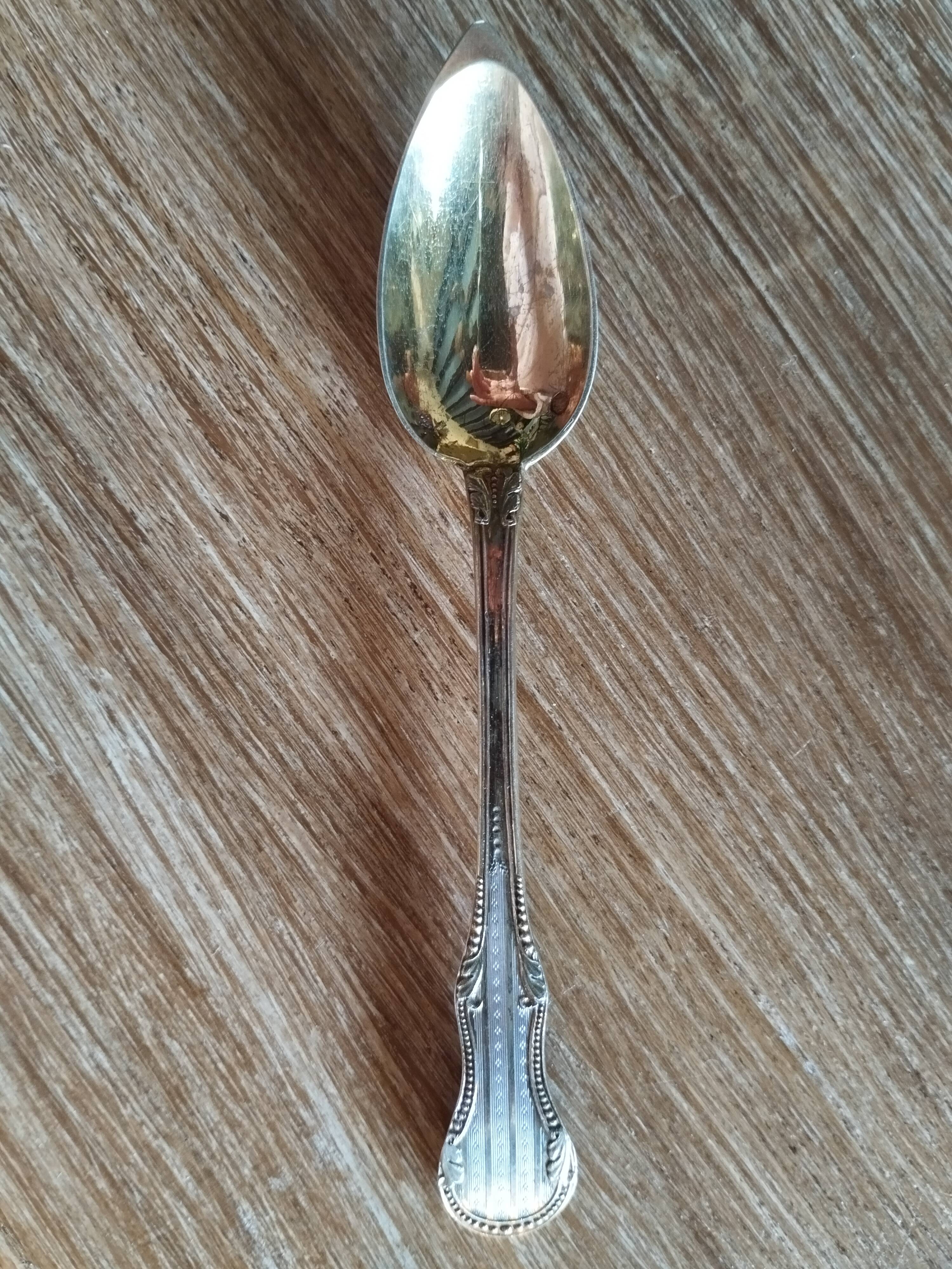 box of 12 vermeil dessert spoons