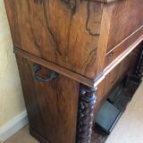 Harmonium ancien anglais soufflets en acajou, XIXieme