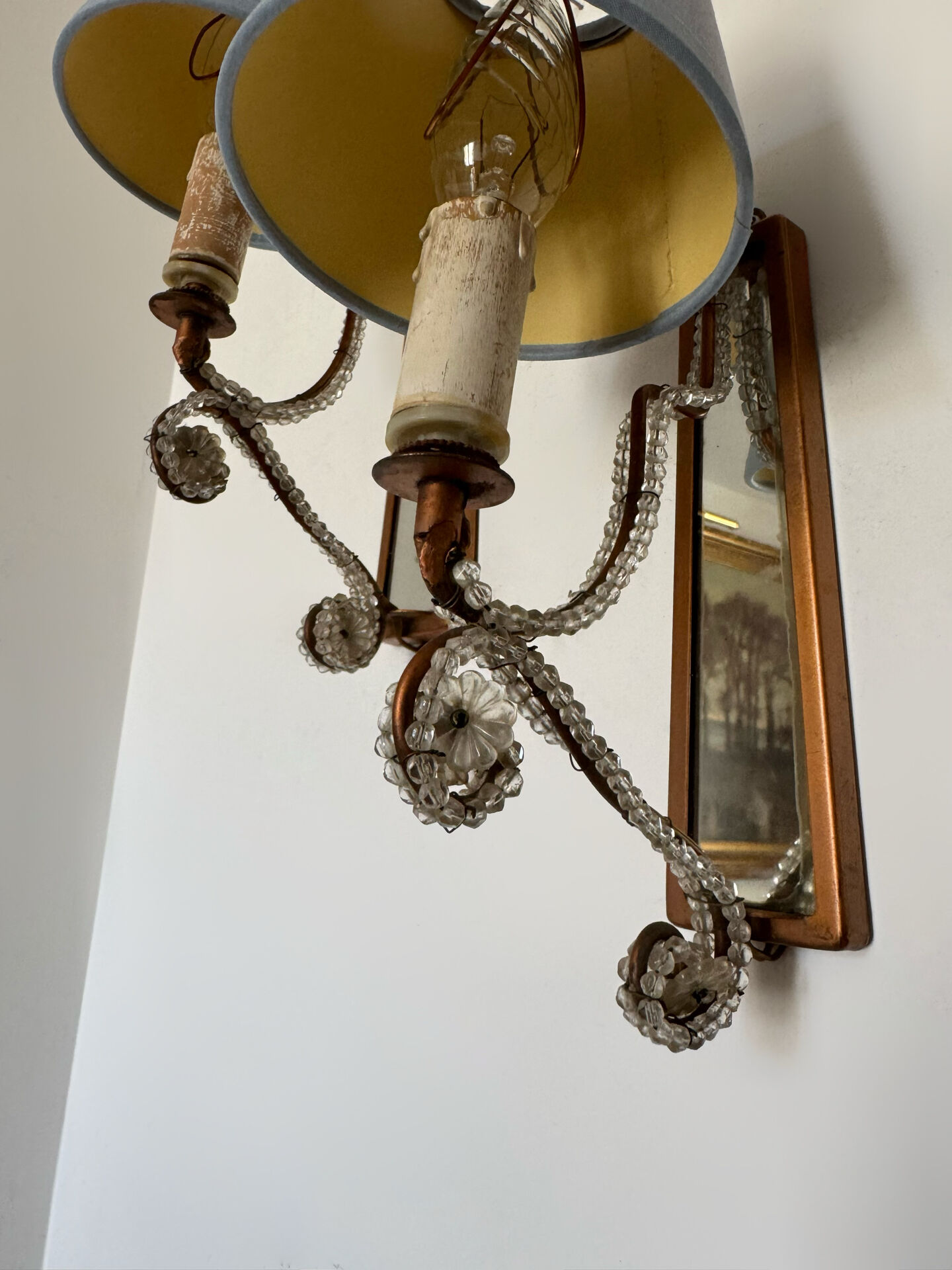 Vintage shabby chic wall lights