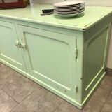 Low green patinated furniture