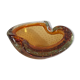 Ashtray sommerso orange bubbled, 1960, murano
